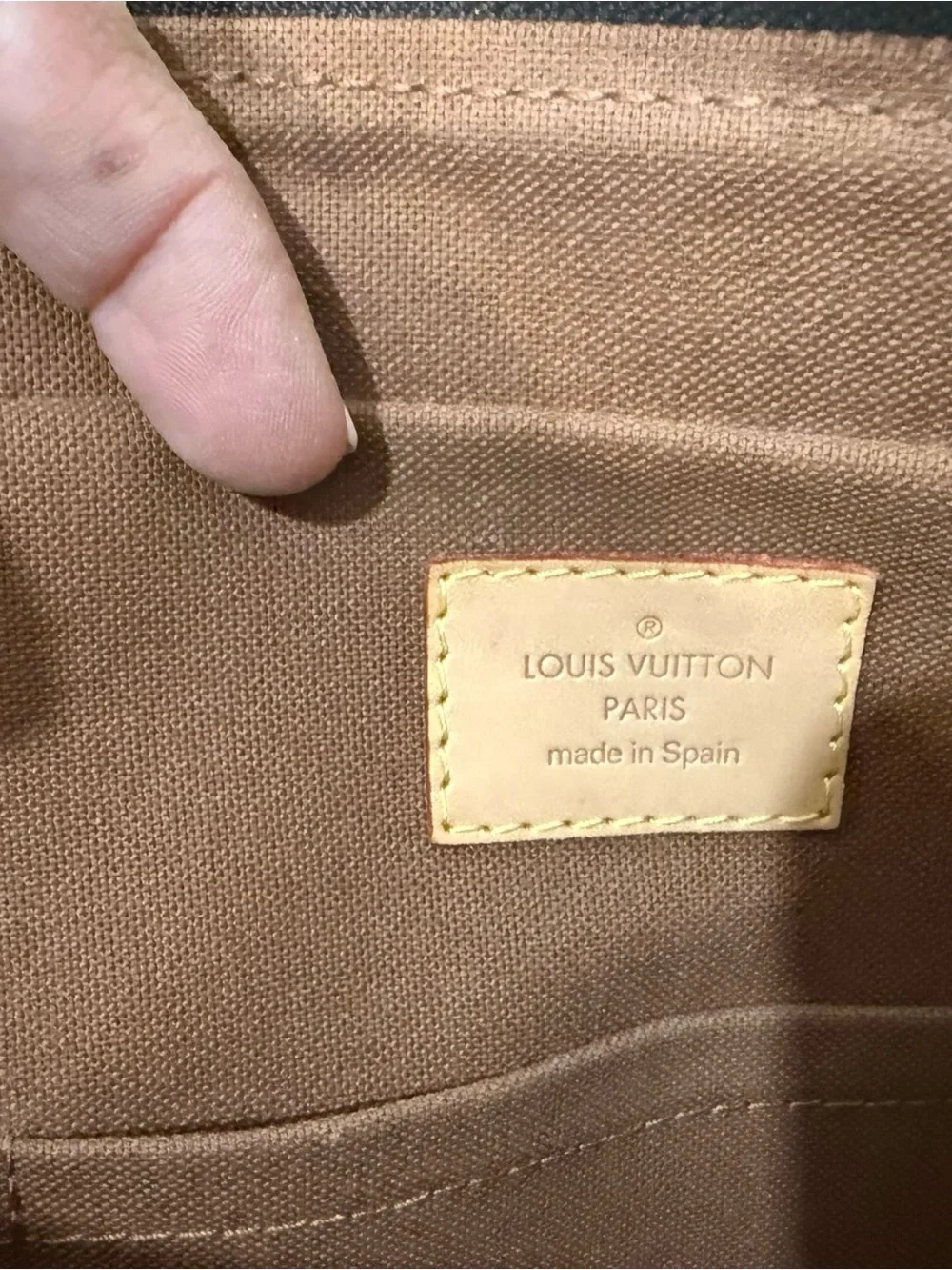 Louis Vuitton Brown Monogram Canvas Duffel Bag with Tan Trim